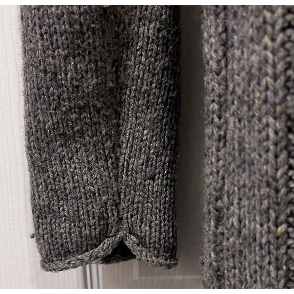 Max Studio Wool Turtleneck Chunky Cable Knit Sweater Dress Womens L Dark Gray - Picture 4 of 8